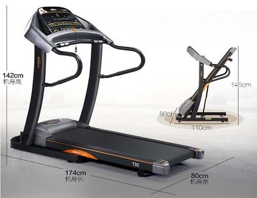 美国Johnson/乔山跑步机T33电动折叠宽跑带家用款